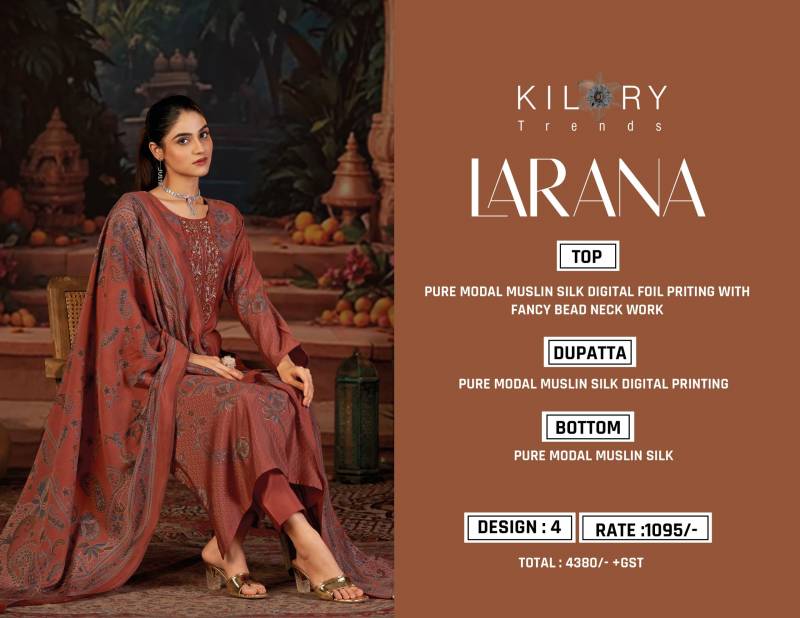 Kilory Larana Maslin Digital Foil Silk Salwar Kameez