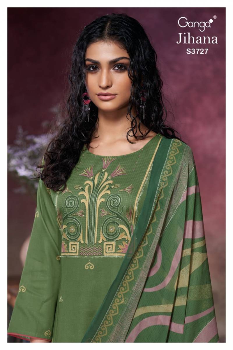 Ganga Jihana Cotton Satin Printed Salwar Kameez
