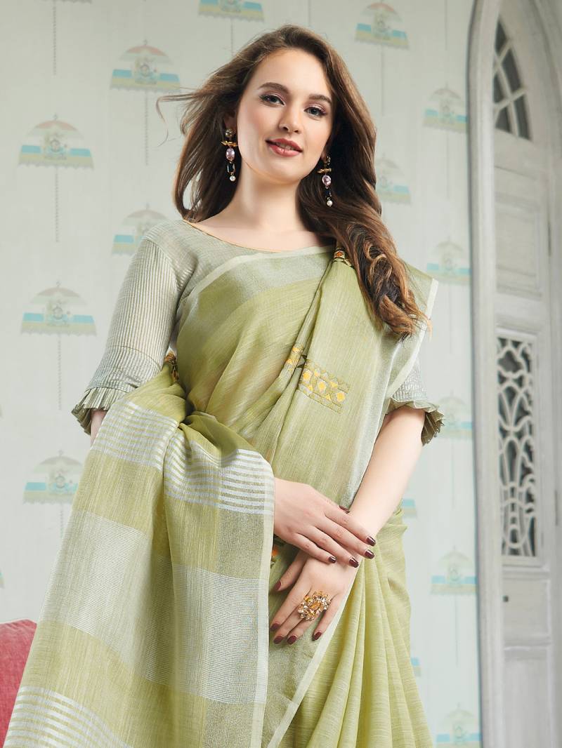 Ast Amyra Nx Festive Wear Linen Cotton Sarees Collection