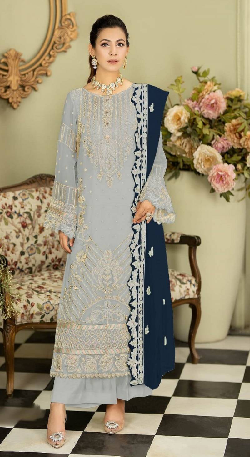 Tf 1303 A To F Fancy Georgette Embroidered Suits Collection