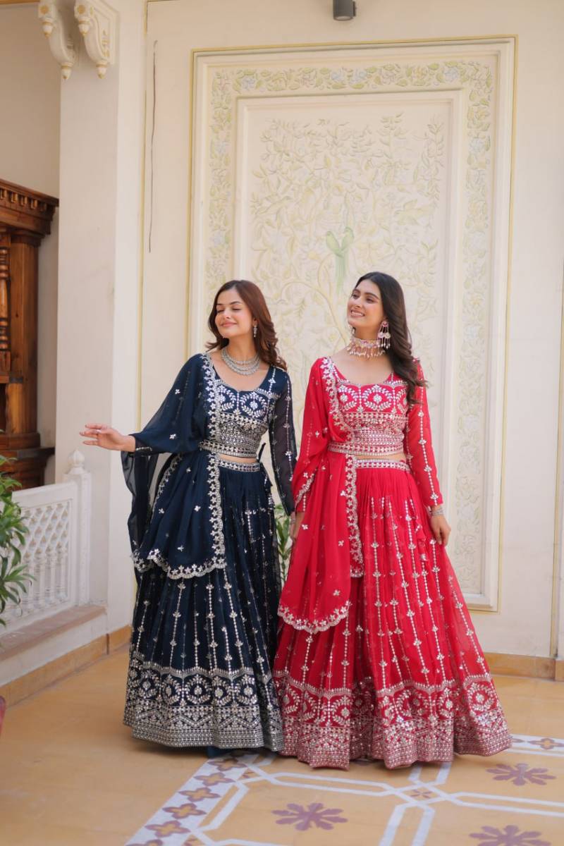 SN 2434 Designer Faux Georgette Lehenga Choli Collection