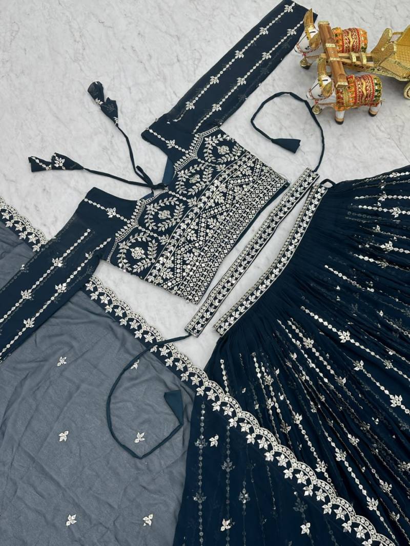 SN 2434 Designer Faux Georgette Lehenga Choli Collection