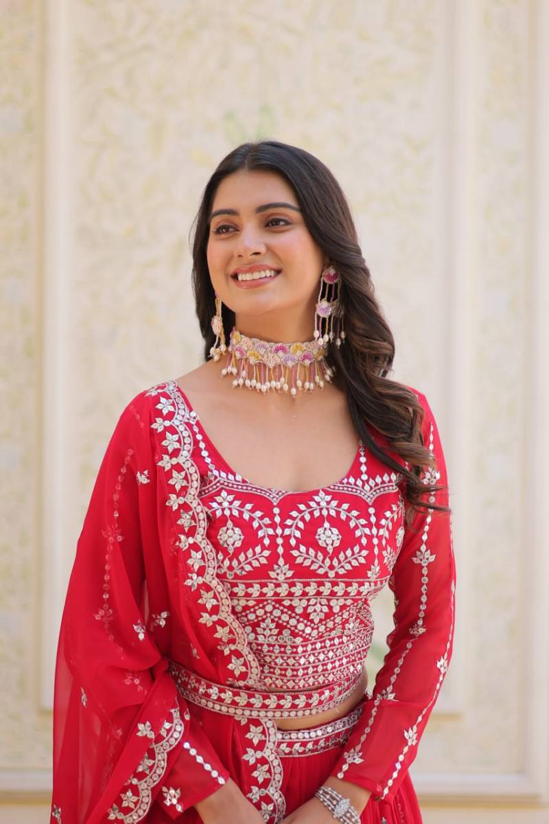 SN 2434 Designer Faux Georgette Lehenga Choli Collection