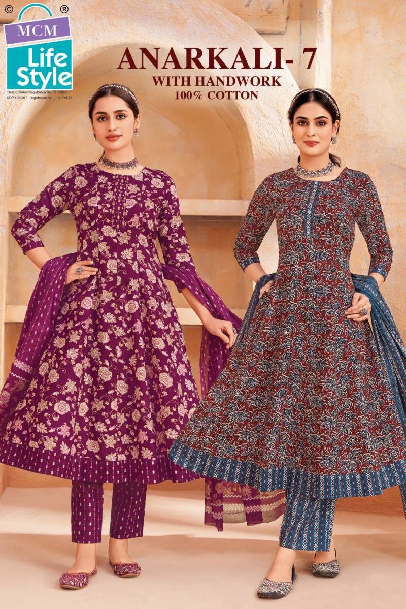 Mcm Anarkali Vol 7 Readymade Cotton Printed Kurti Sets Collection
