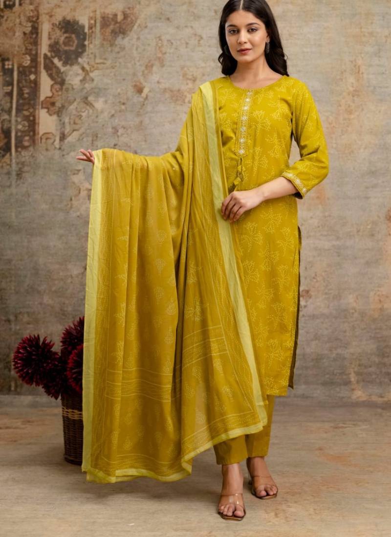 Naisha K 189 Fancy Cotton Kurti Bottom With Dupatta