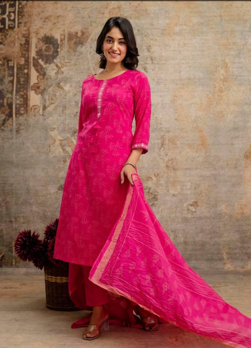 Naisha K 189 Fancy Cotton Kurti Bottom With Dupatta