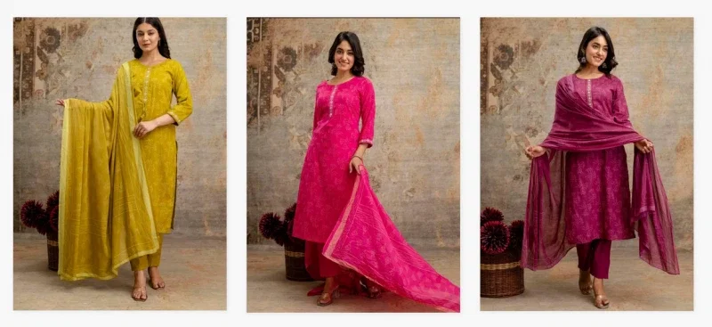 Naisha K 189 Fancy Cotton Kurti Bottom With Dupatta