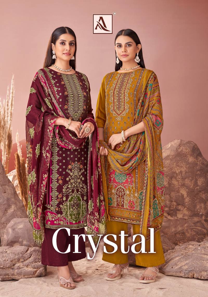 Alok Crystal Cotton Printed Dress Material Collection