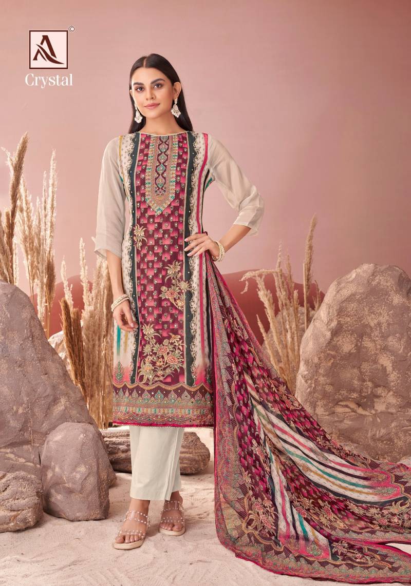 Alok Crystal Cotton Printed Dress Material Collection