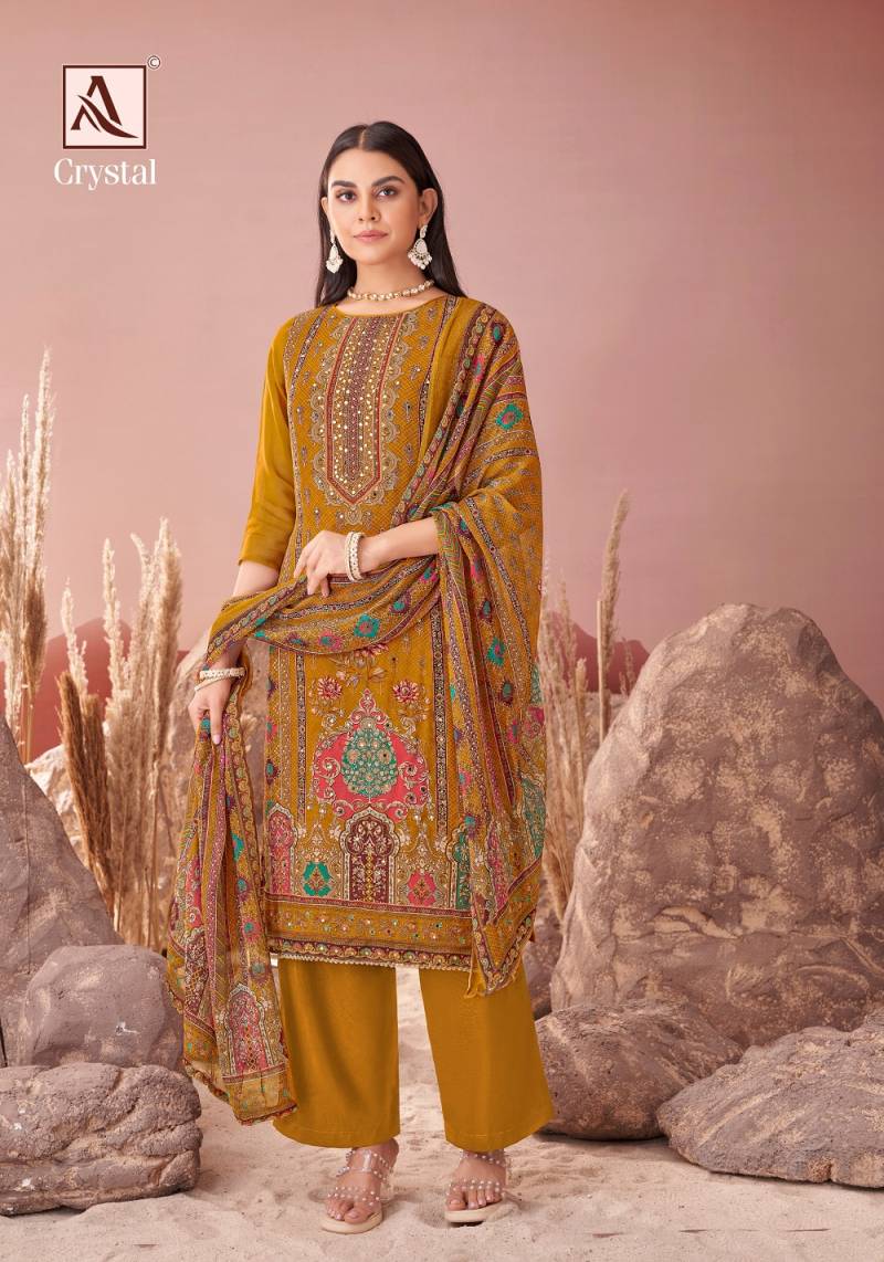 Alok Crystal Cotton Printed Dress Material Collection