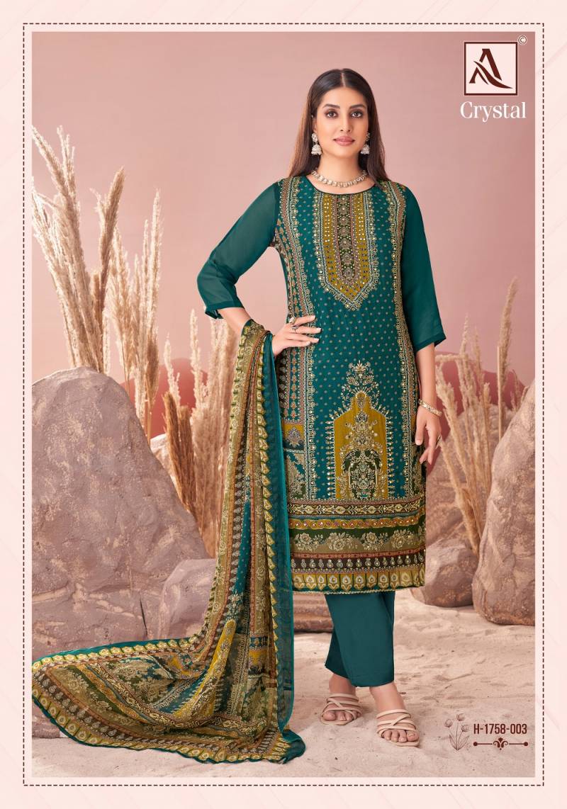 Alok Crystal Cotton Printed Dress Material Collection