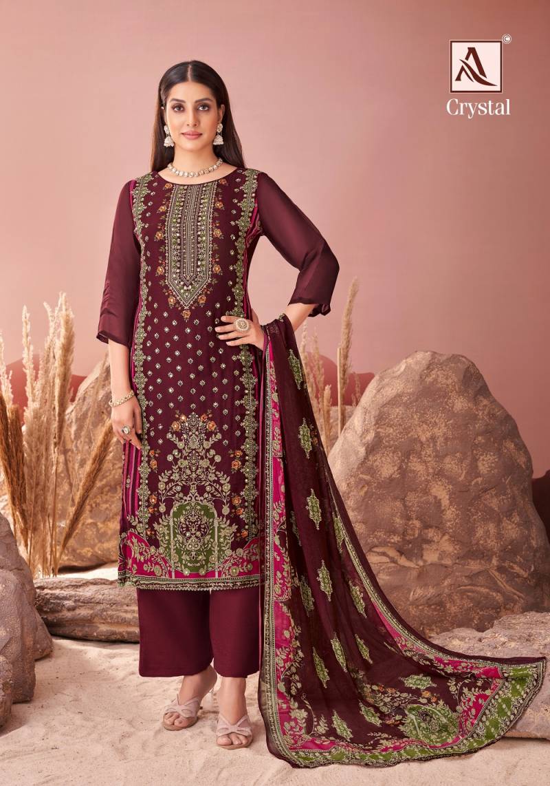 Alok Crystal Cotton Printed Dress Material Collection