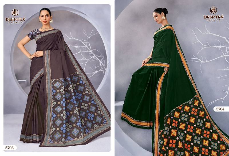 Deeptex Mother India Vol 57 Cotton Printed Saree Collection