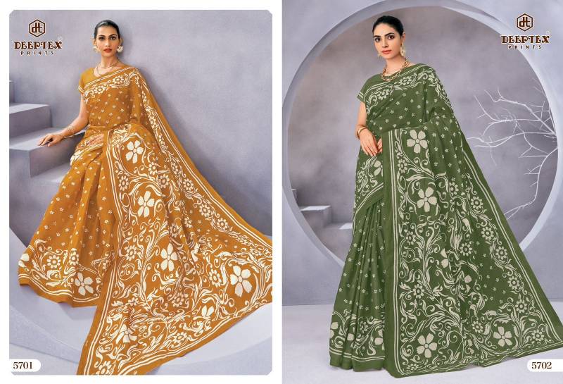 Deeptex Mother India Vol 57 Cotton Printed Saree Collection