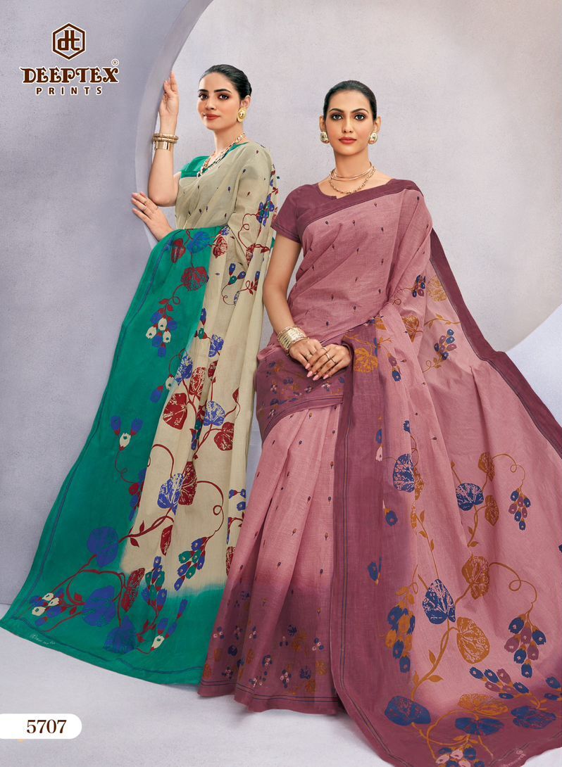 Deeptex Mother India Vol 57 Cotton Printed Saree Collection