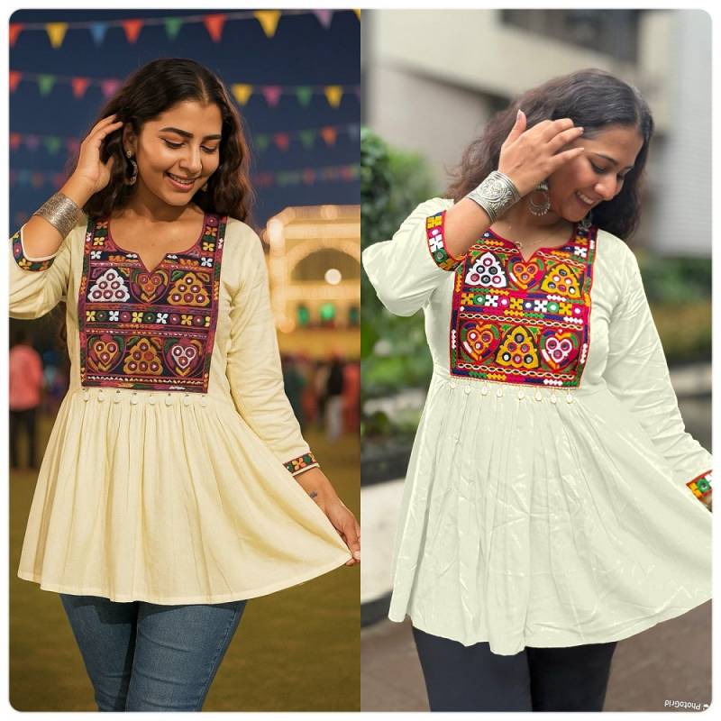 Ai Navratri Vol 1 Stylish Rayon Navratri Ladies Top Collection