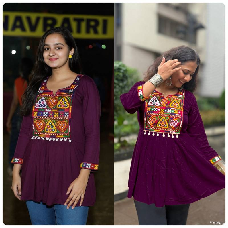 Ai Navratri Vol 1 Stylish Rayon Navratri Ladies Top Collection