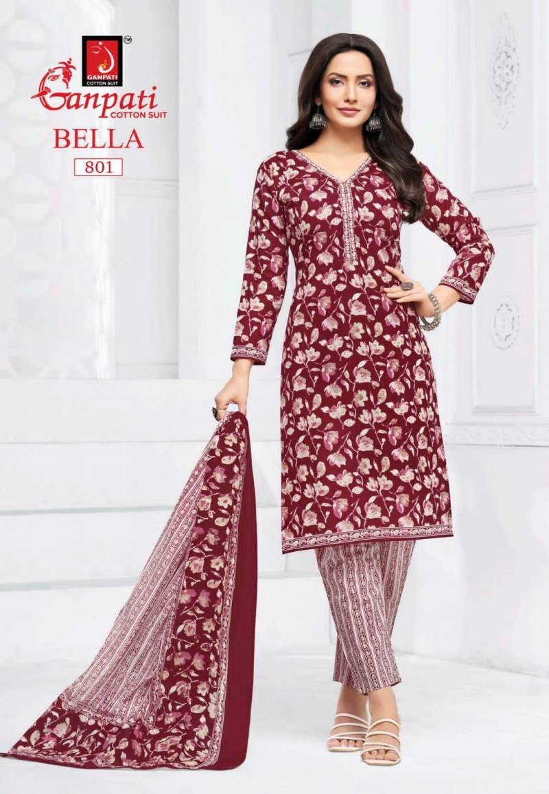 Ganpati Bella Vol 8 Readymade Cotton Printed Kurti Pant With Dupatta Collection