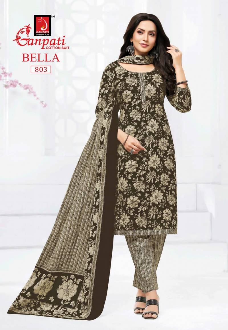 Ganpati Bella Vol 8 Readymade Cotton Printed Kurti Pant With Dupatta Collection