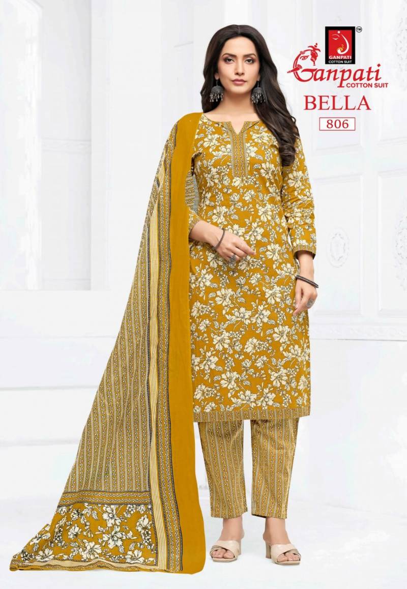 Ganpati Bella Vol 8 Readymade Cotton Printed Kurti Pant With Dupatta Collection