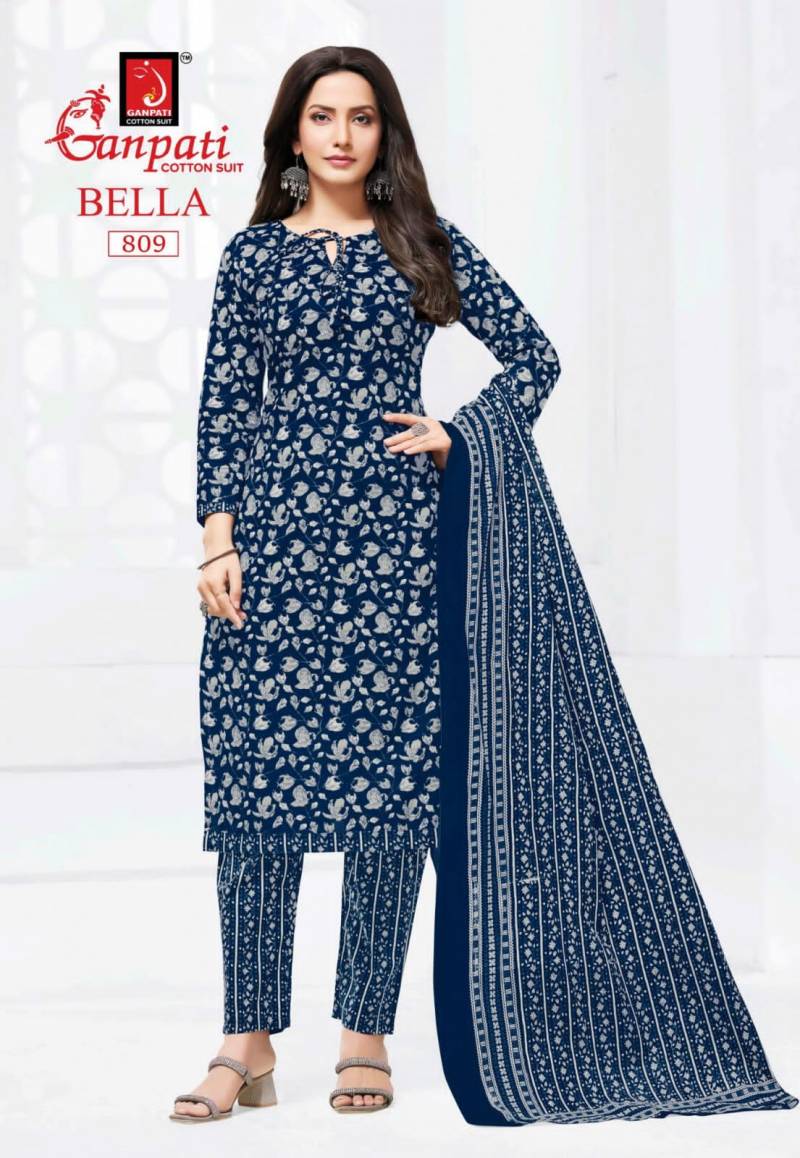 Ganpati Bella Vol 8 Readymade Cotton Printed Kurti Pant With Dupatta Collection
