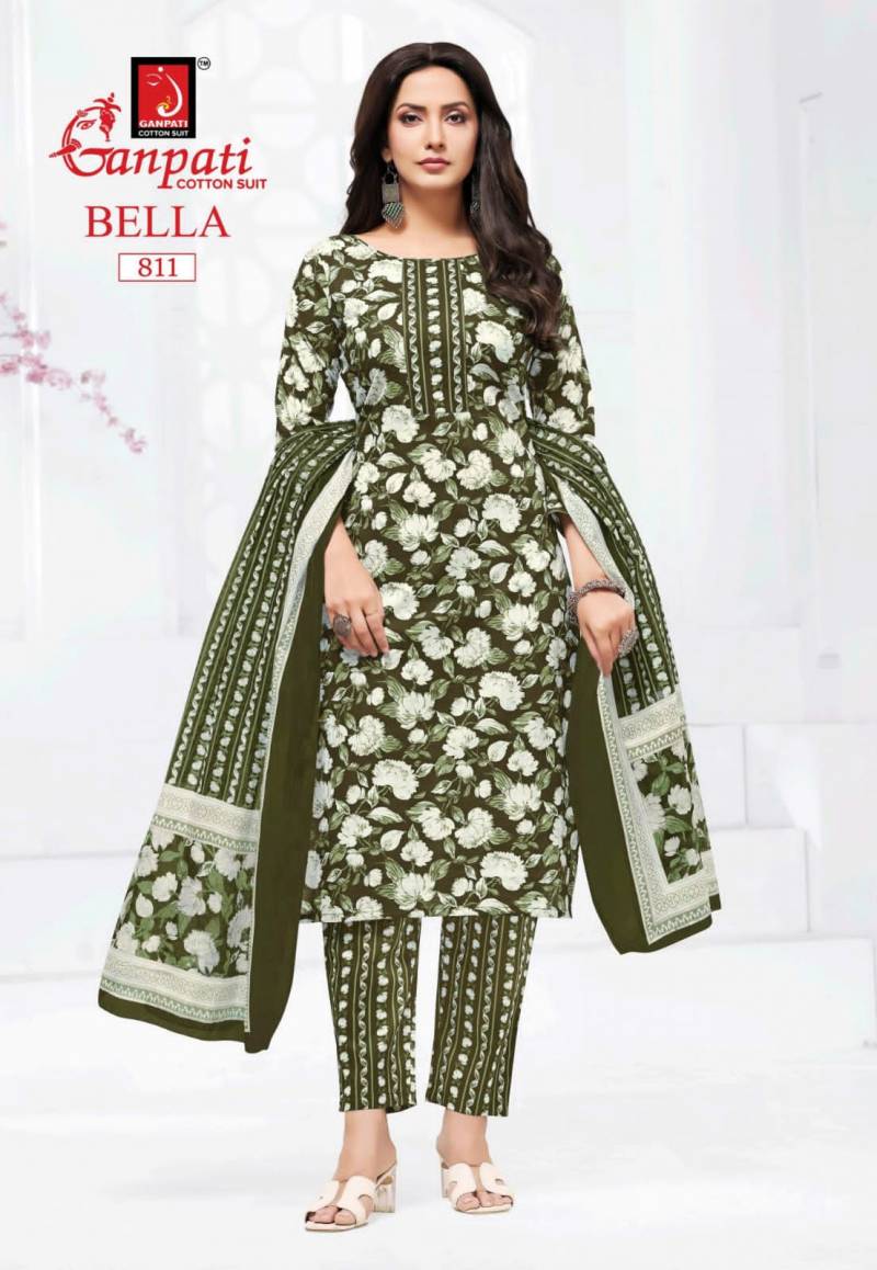 Ganpati Bella Vol 8 Readymade Cotton Printed Kurti Pant With Dupatta Collection