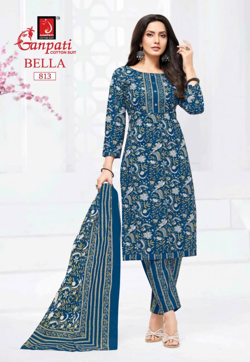 Ganpati Bella Vol 8 Readymade Cotton Printed Kurti Pant With Dupatta Collection