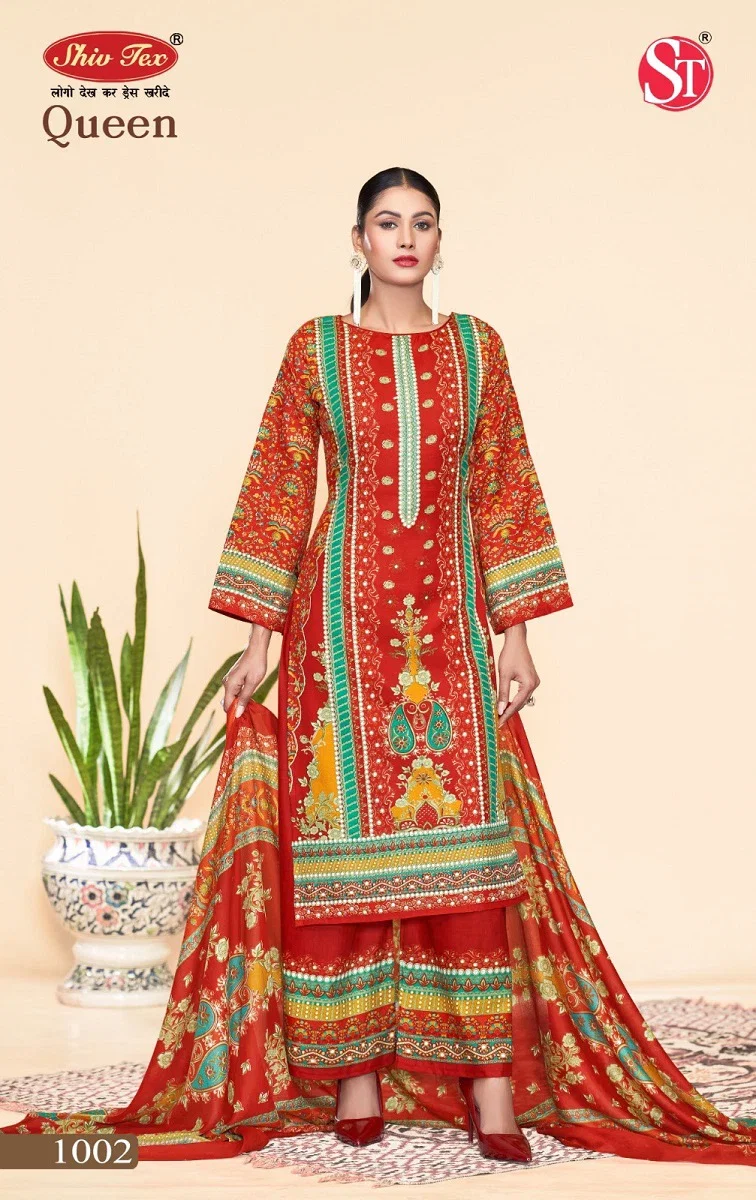 St Queen Vol 1 Cotton Printed Fancy Dress material Collection