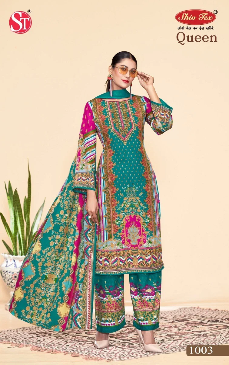 St Queen Vol 1 Cotton Printed Fancy Dress material Collection