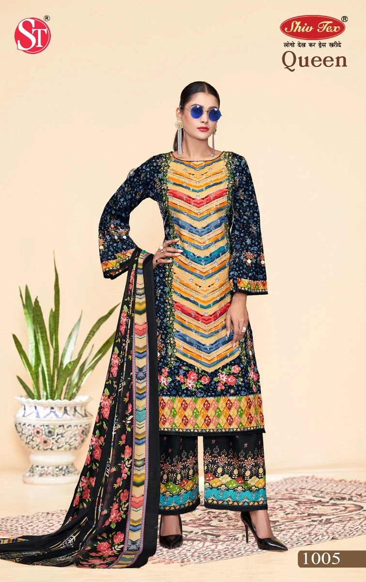 St Queen Vol 1 Cotton Printed Fancy Dress material Collection