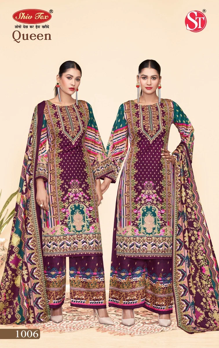 St Queen Vol 1 Cotton Printed Fancy Dress material Collection