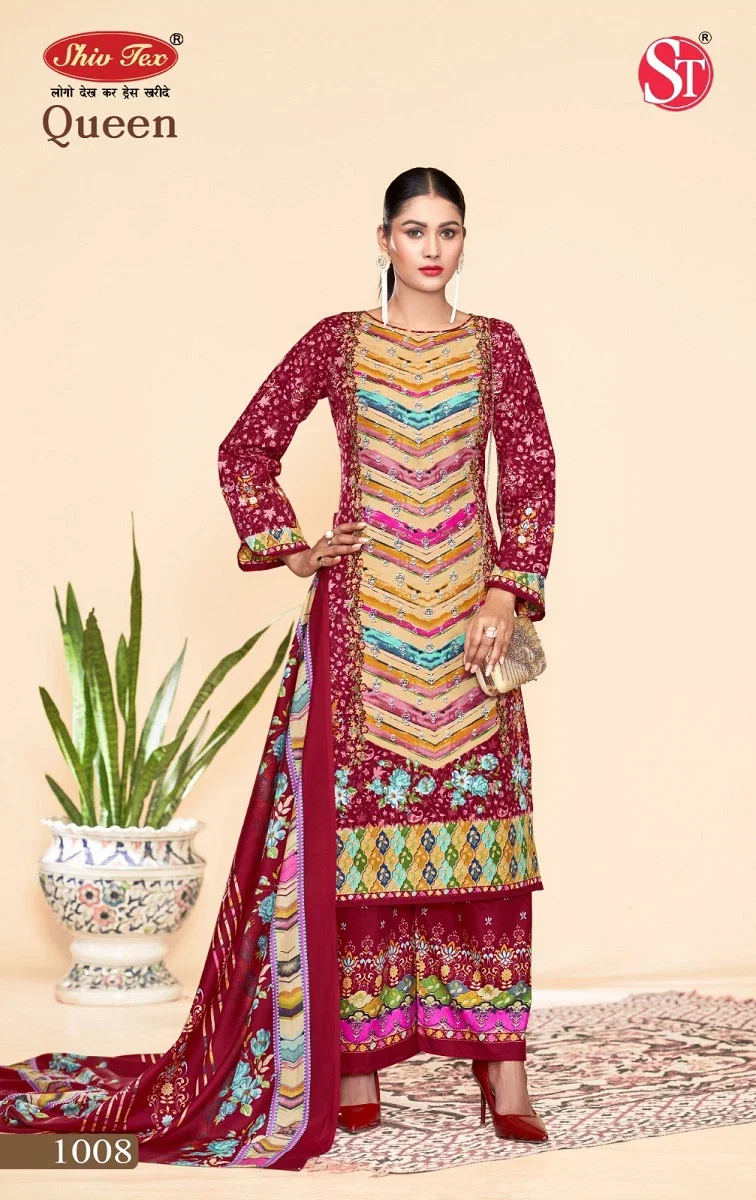St Queen Vol 1 Cotton Printed Fancy Dress material Collection