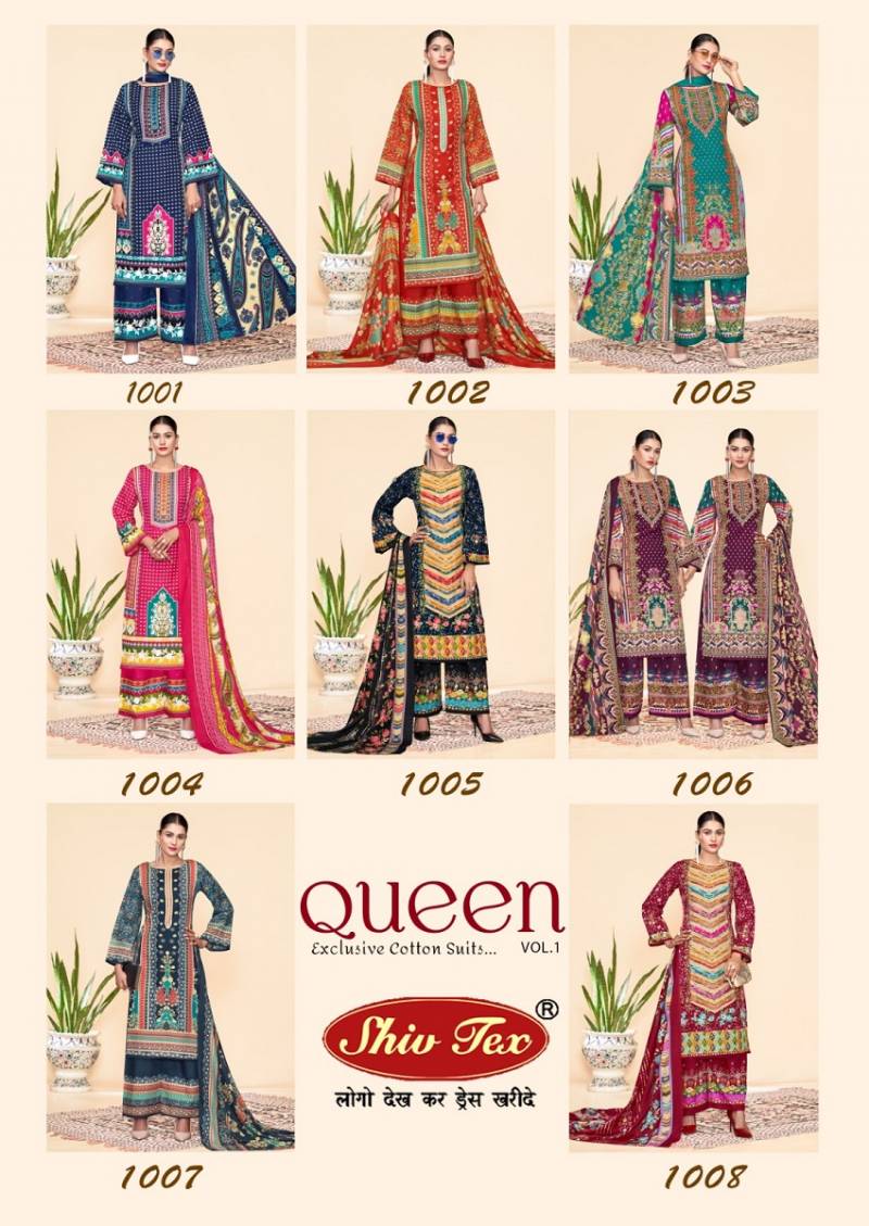 St Queen Vol 1 Cotton Printed Fancy Dress material Collection