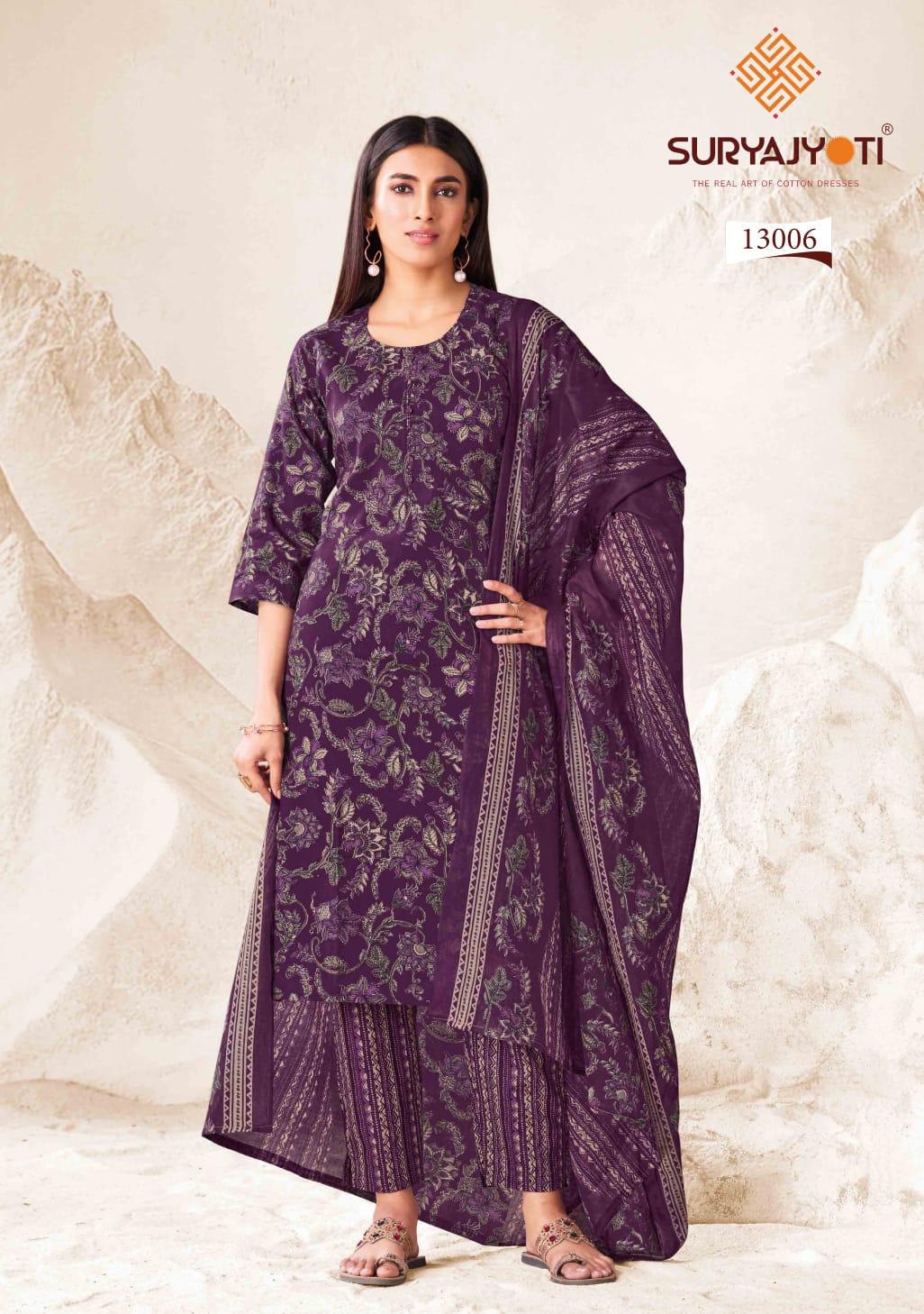 Suryajyoti Preyasi Vol 13 Cotton Printed Kurti Bottom With Dupatta