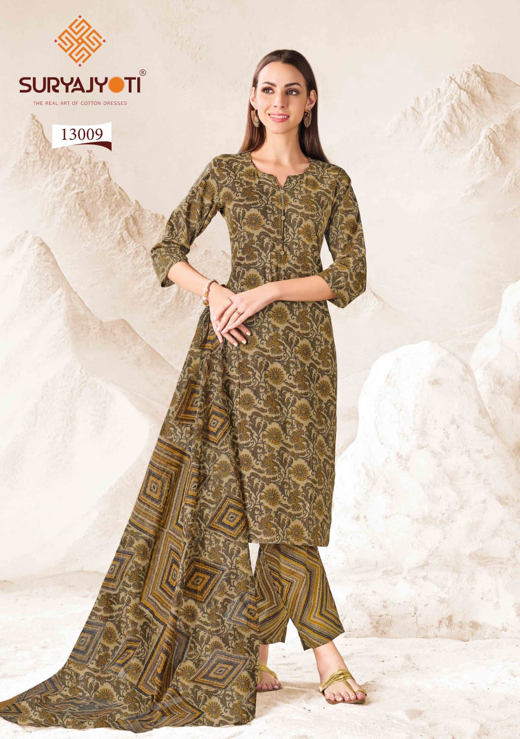 Suryajyoti Preyasi Vol 13 Cotton Printed Kurti Bottom With Dupatta