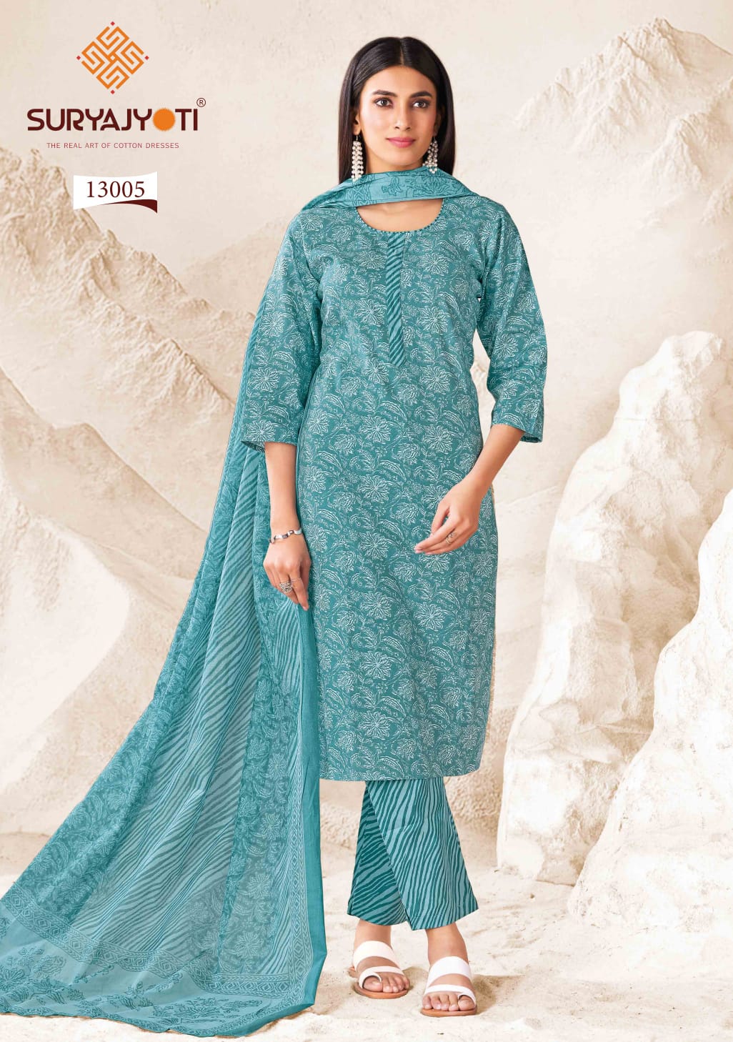 Suryajyoti Preyasi Vol 13 Cotton Printed Kurti Bottom With Dupatta