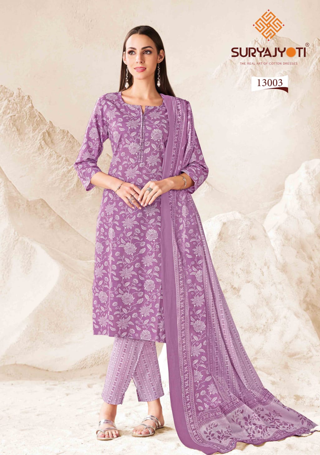 Suryajyoti Preyasi Vol 13 Cotton Printed Kurti Bottom With Dupatta