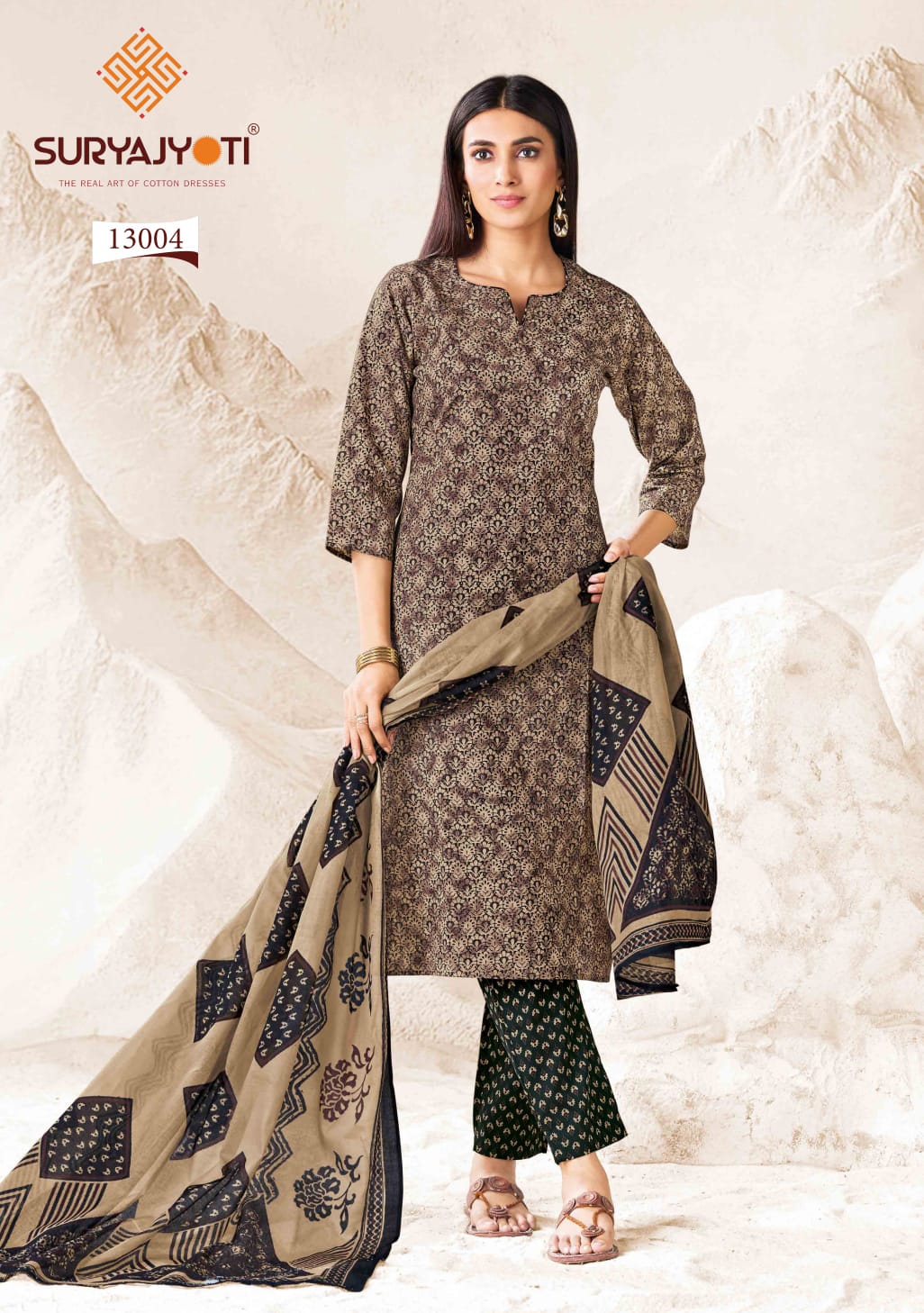 Suryajyoti Preyasi Vol 13 Cotton Printed Kurti Bottom With Dupatta