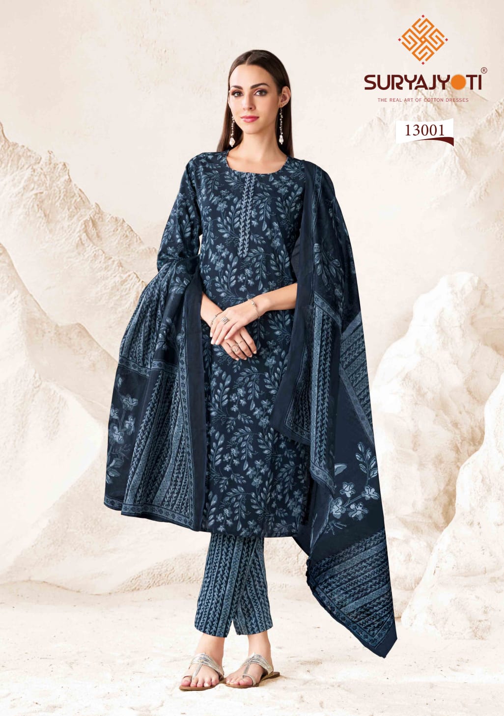 Suryajyoti Preyasi Vol 13 Cotton Printed Kurti Bottom With Dupatta
