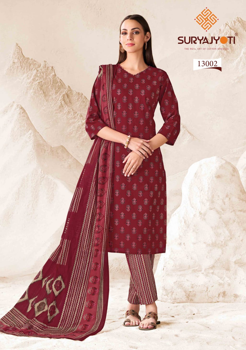 Suryajyoti Preyasi Vol 13 Cotton Printed Kurti Bottom With Dupatta