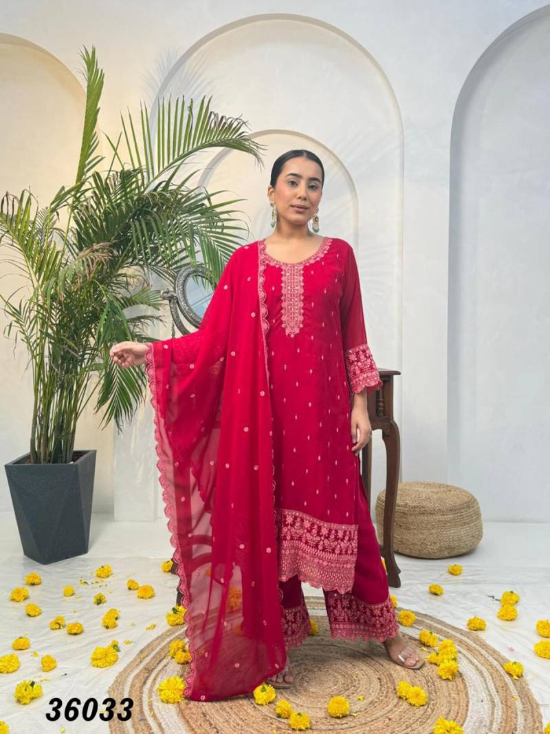 Naisha K 201 Vol 2 Georgette Pakistani Style Suit With Worked Dupatta