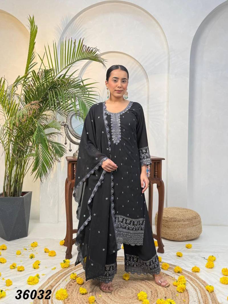 Naisha K 201 Vol 2 Georgette Pakistani Style Suit With Worked Dupatta