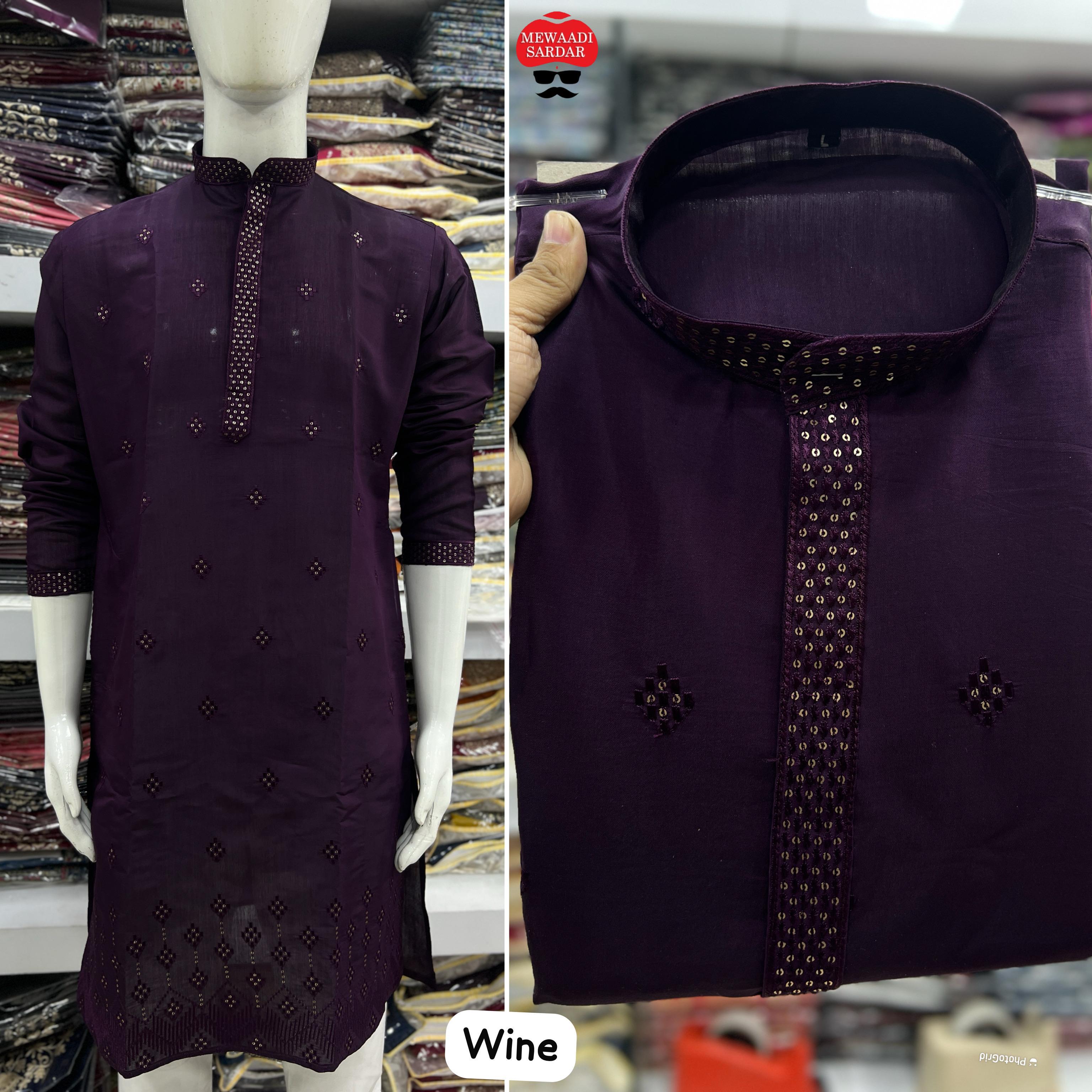 Lekha LI Andaaz Premium Silk Embroidery Mens Kurta Pyjama Collection