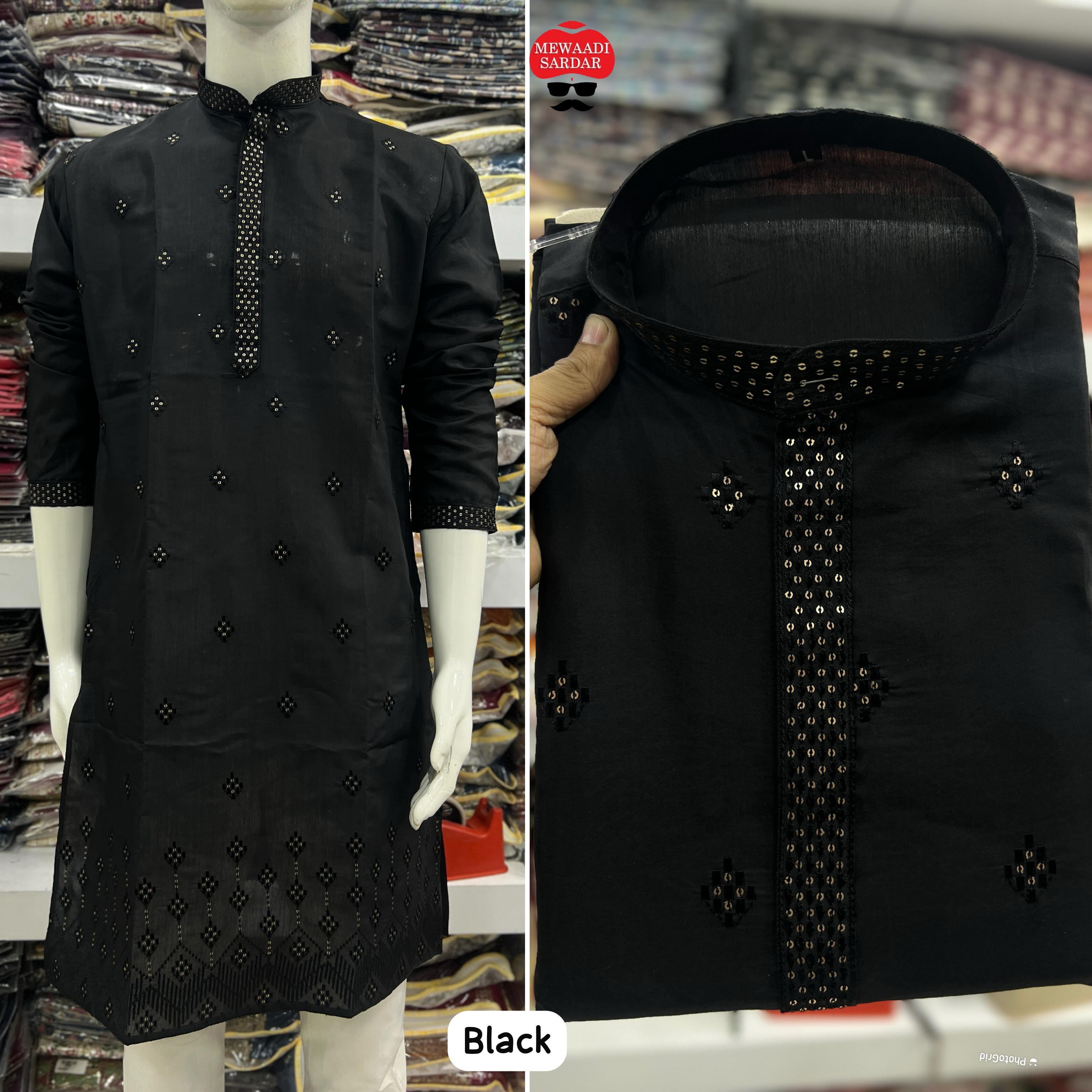Lekha LI Andaaz Premium Silk Embroidery Mens Kurta Pyjama Collection