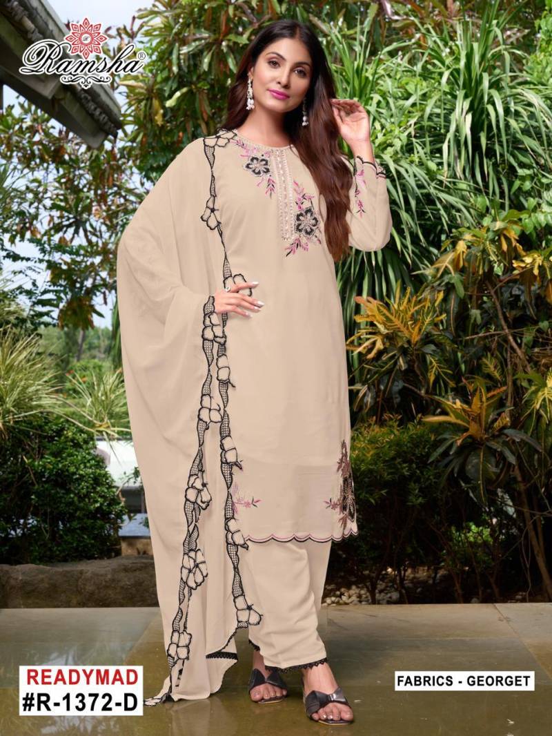 Ramsha R 1372 Nx Georgette Embroidered Ready Made Salwar Suits