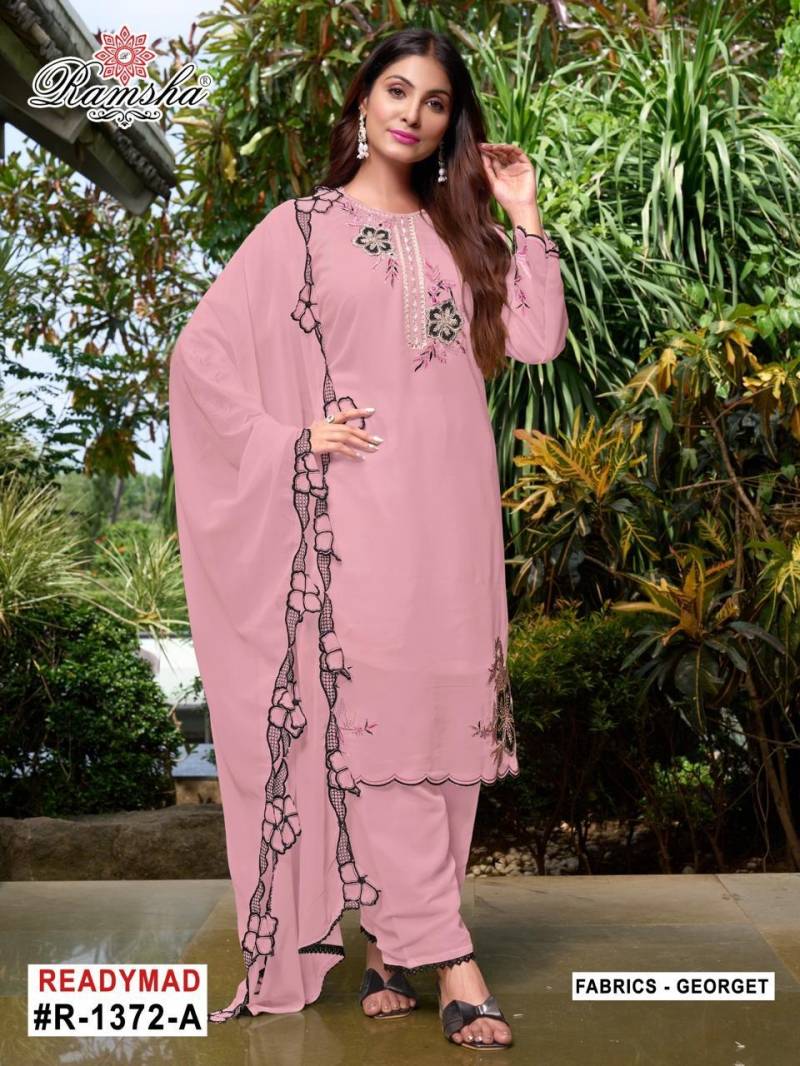 Ramsha R 1372 Nx Georgette Embroidered Ready Made Salwar Suits