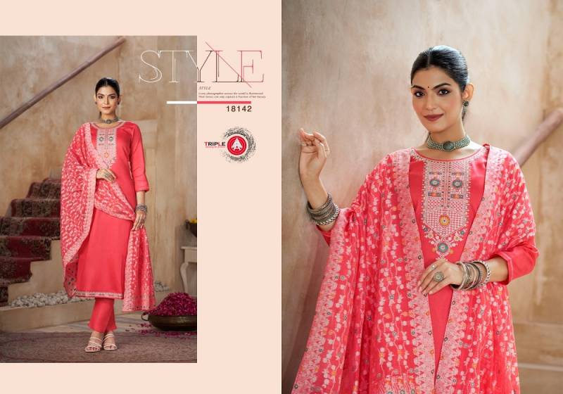 Triple Aaa Aas Edition 1 Jam Cotton Stylish Dress Material