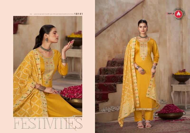 Triple Aaa Aas Edition 1 Jam Cotton Stylish Dress Material