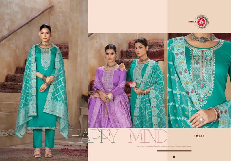 Triple Aaa Aas Edition 1 Jam Cotton Stylish Dress Material