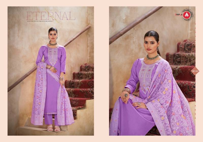 Triple Aaa Aas Edition 1 Jam Cotton Stylish Dress Material